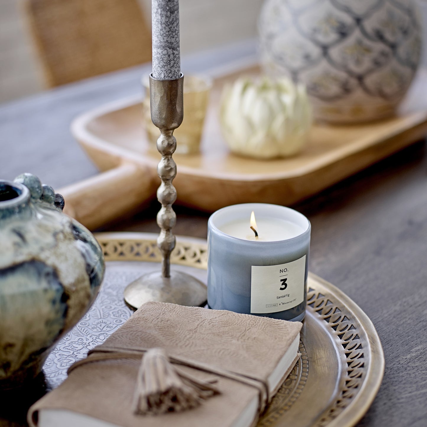 No.3 Santal Fig Scent tuoksukynttilä Bloomingville