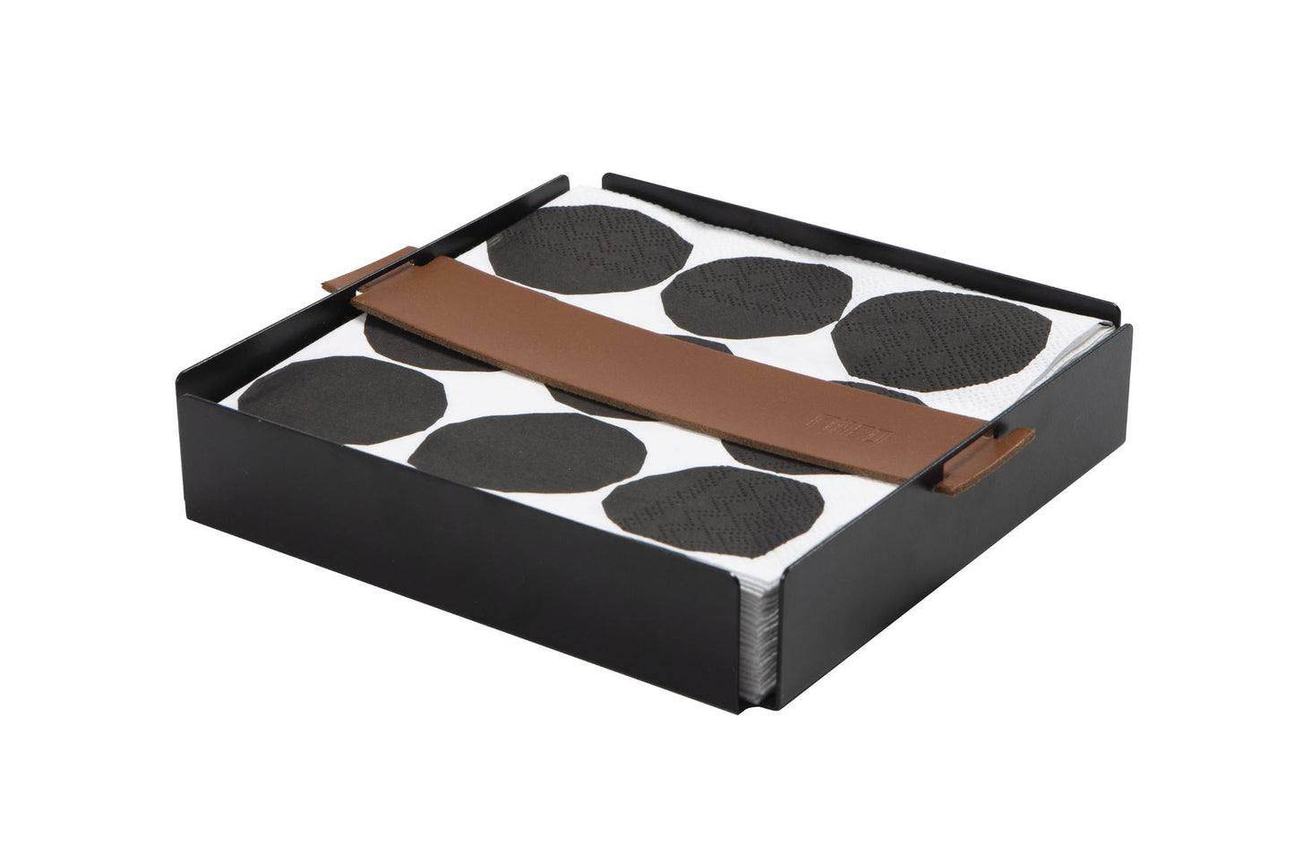 Napkin holder big brown strap Miiko